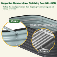 tall garden box with support rods