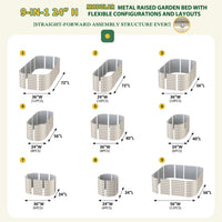 24"H Metal Garden Bed Kit