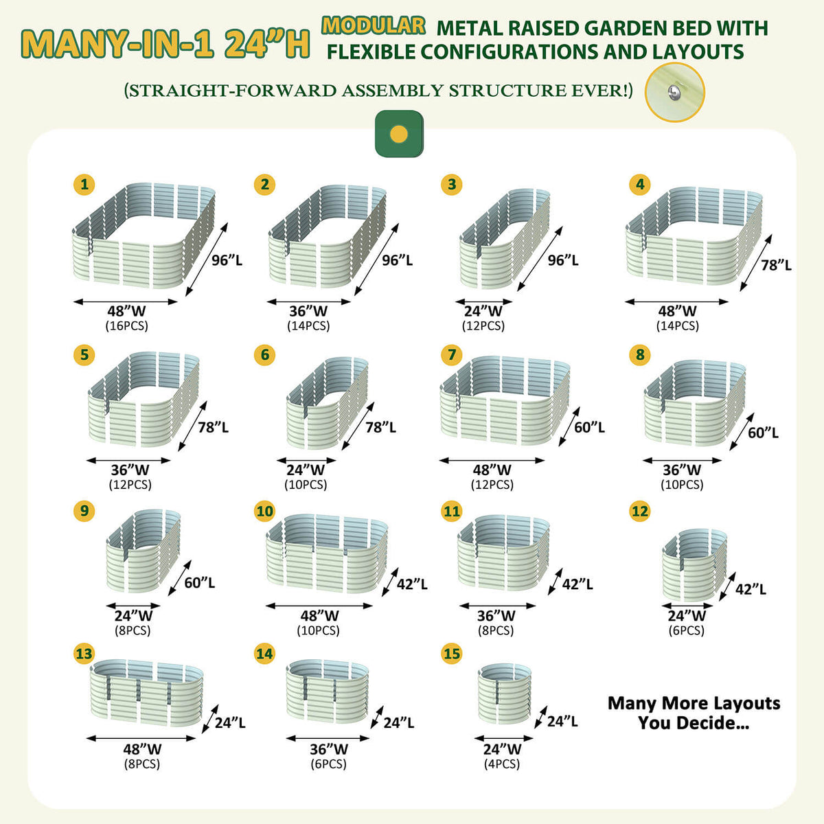 Easy to assemble garden bed