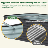 elevated garden bed with rod