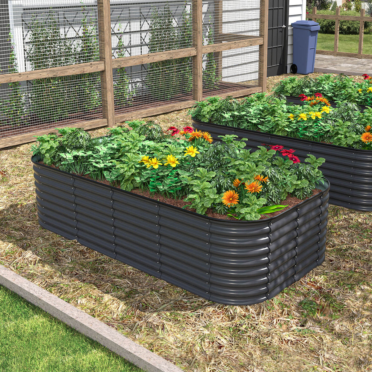 24"H raised flower bed