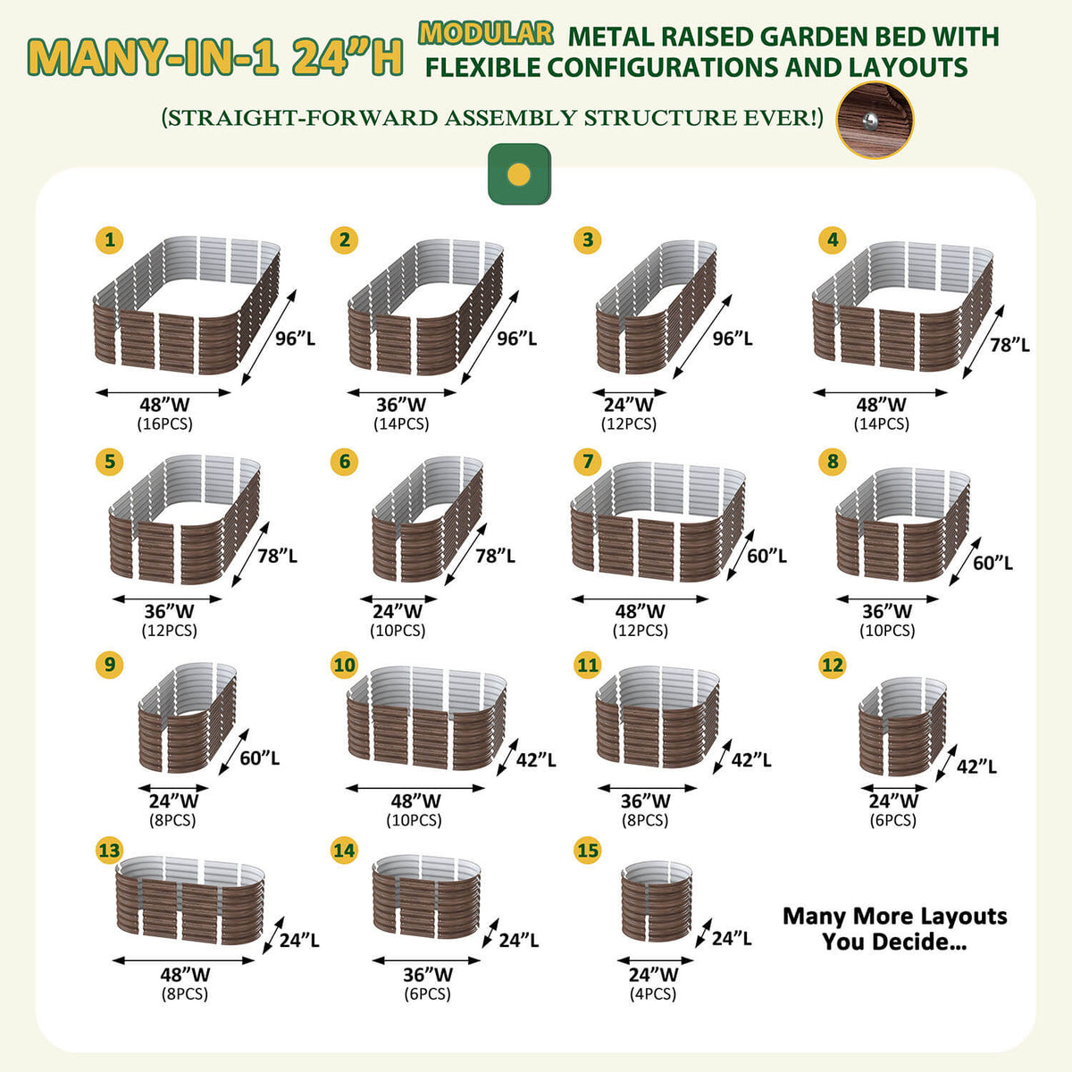 growth bed, saddlebrown