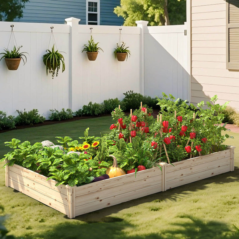 wood raised garden