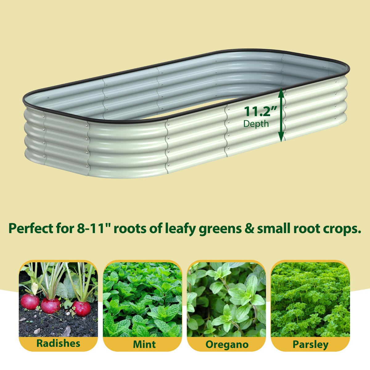 Galvanized Raised Garden Bed for Planter