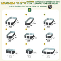 Veikous 11.2"H Steel Garden Box, Easy Assembly