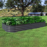 Durable Steel Garden Bed, Gray