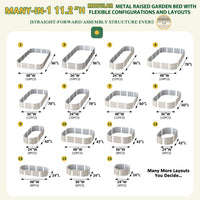 11.2"H Many-in-1 Garden Bed