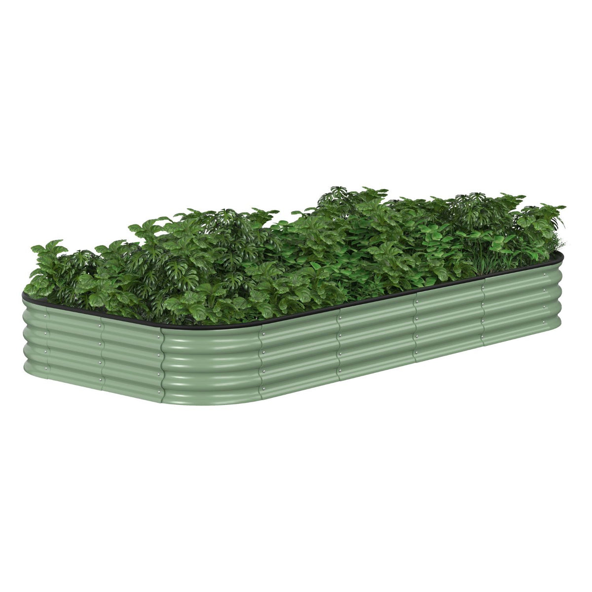 Olive Green Raised Galvanized Garden Bed