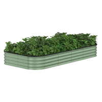 Olive Green Raised Galvanized Garden Bed