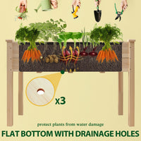 Wood raised garden box