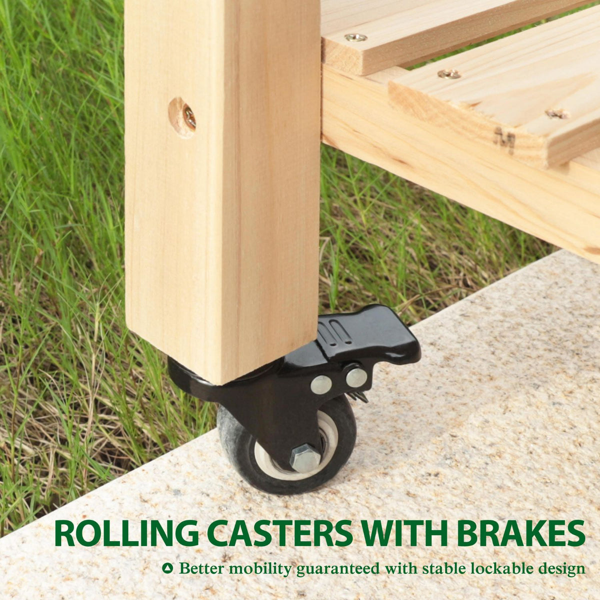 raised garden bed with legs and wheels