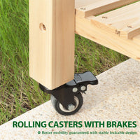 raised garden bed with legs and wheels