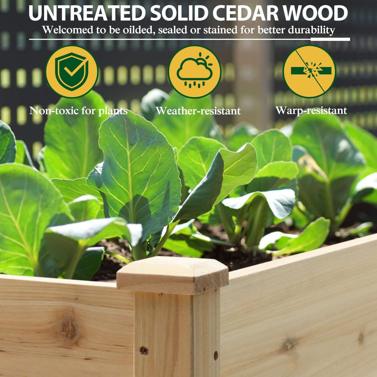 Weather-resistant Raised Planter Box