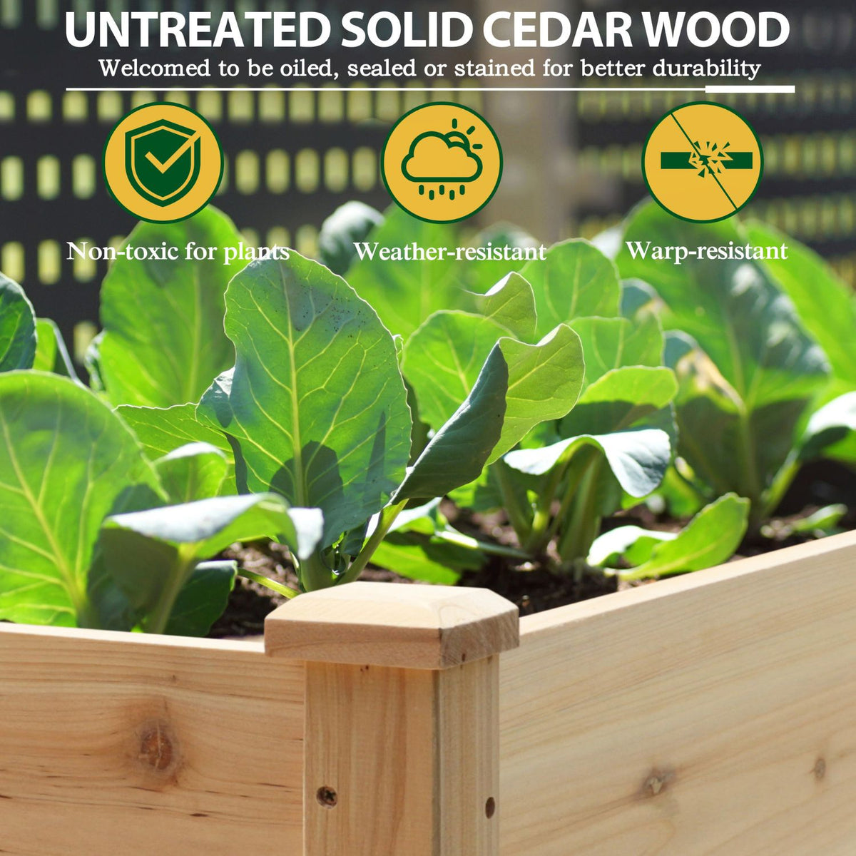 Veikous cedar raised garden planter