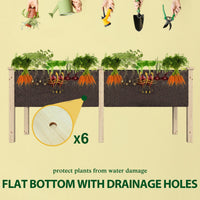 Veikous 14" Deep Elevated Garden Bed, 4x2 FT Cedar Elevated Planter Box for Patio, Balcony Gardening