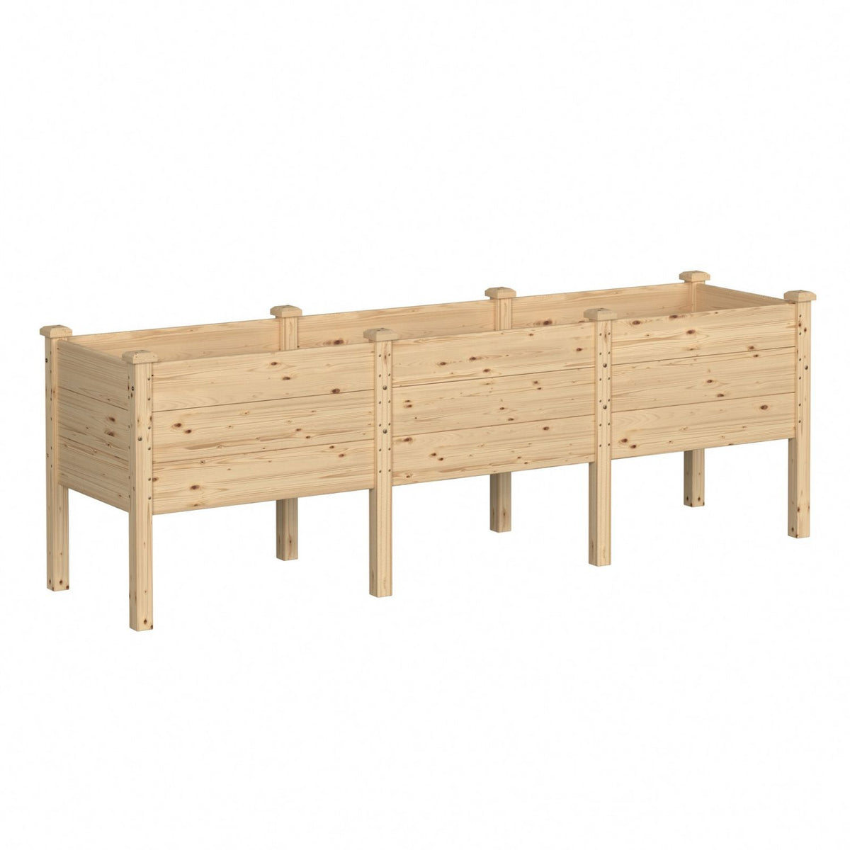 Veikous 14" Deep Elevated Garden Bed, 4x2 FT Cedar Elevated Planter Box for Patio, Balcony Gardening