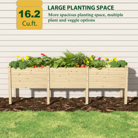 Veikous 14" Deep Elevated Garden Bed, 4x2 FT Cedar Elevated Planter Box for Patio, Balcony Gardening