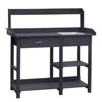 garden potting table with sink