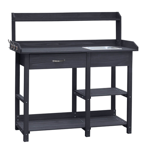 garden potting table with sink