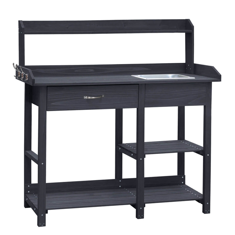 garden potting table with sink