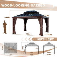 10 x 12 wood looking gazebo for sale