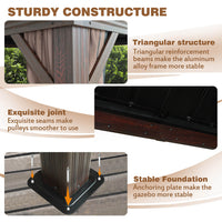 large gazebo wood grain