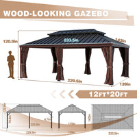 Aluminum Patio Gazebo 12x20