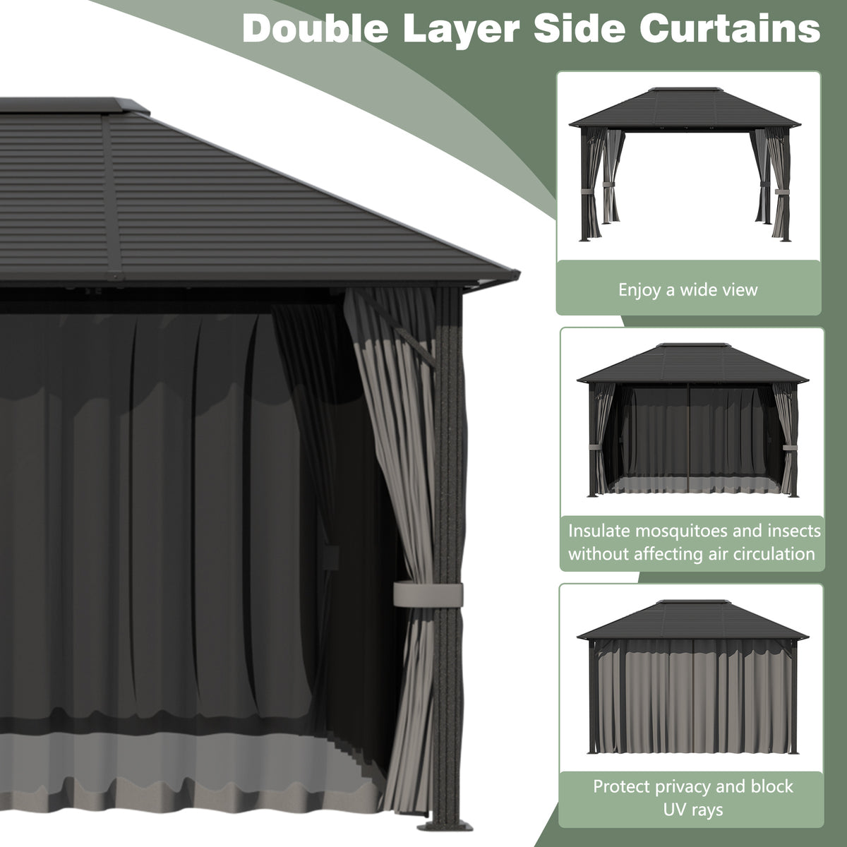 hardtop screened gazebo