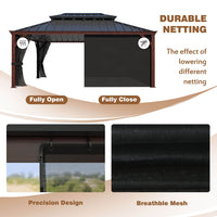 12x16 gazebo with breathble mesh