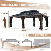12x20 aluminum gazebo kit