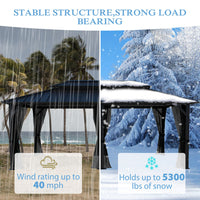 12X20 hardtop gazebo with stable structure