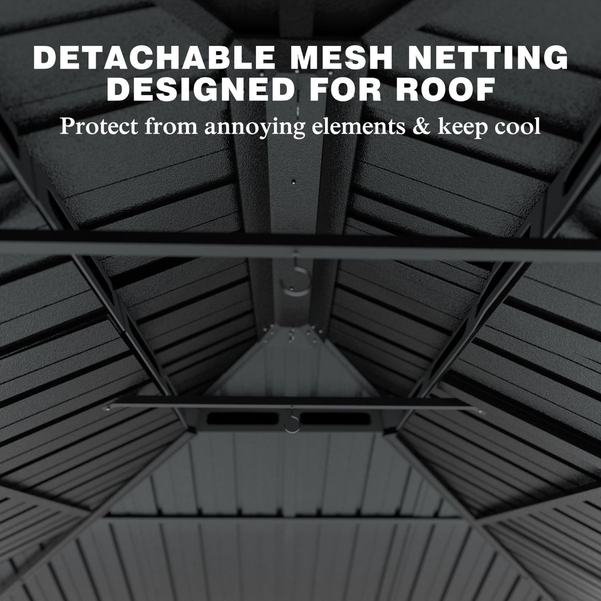 Outdoor Metal Gazebo with Netting