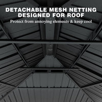 Outdoor Metal Gazebo with Netting