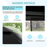 Gazebo details with high-quality vented double roof