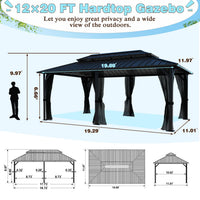 12x20 steel gazebo