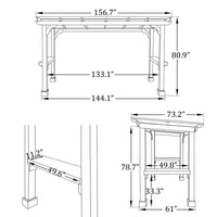 Wood Grill Gazebo, 6 x 13