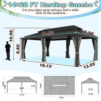 VEIKOUS Metal Roof Gazebo