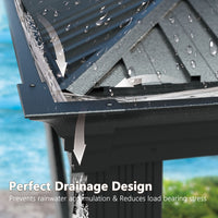 12x24 gazebo with water gutter design