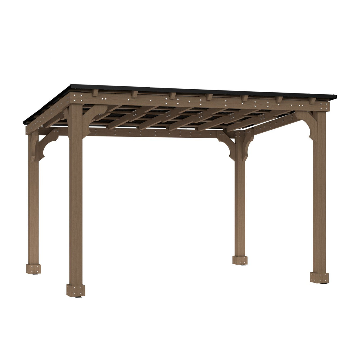 Veikous Hardtop Grill Gazebo, Wooden for BBQ