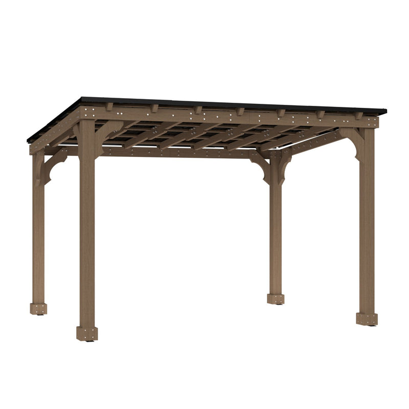 Veikous Hardtop Grill Gazebo, Wooden for BBQ