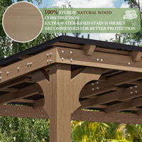 100% sturdy natural wood grill gazebo