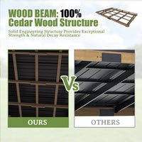 Cedar Wood Structure Grill Gazebo