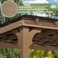 100% sturdy natural wood grill gazebo