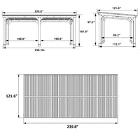 Veikous Hardtop Grill Gazebo  10 x 20