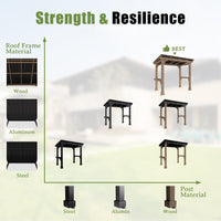 Heavy-Duty Wood Grill Gazebo