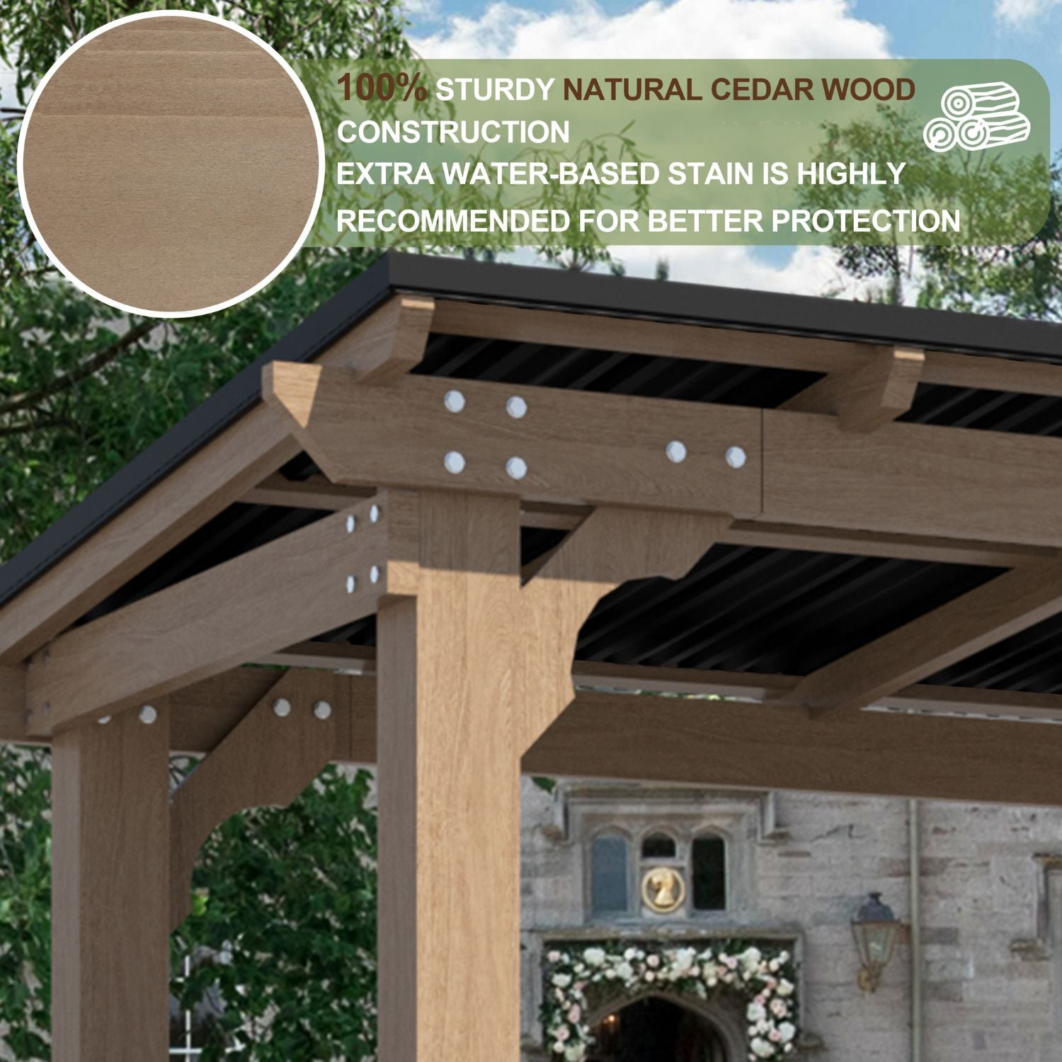 Veikous Wood Grill Gazebo - Thumbnail 4