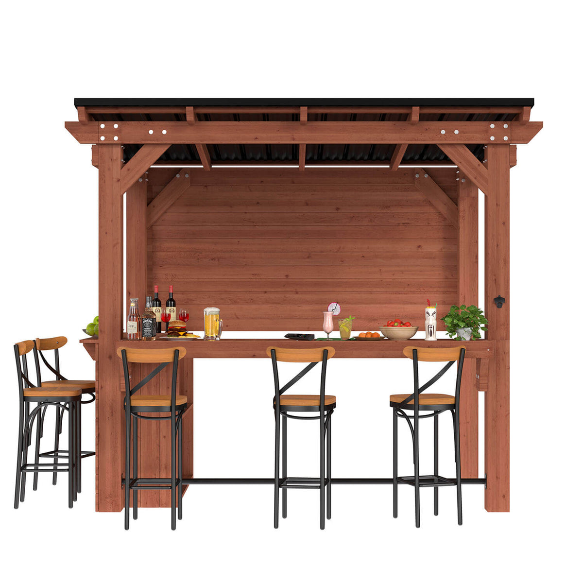 8.5ft x 6ft outdoor bar gazebo