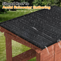 wood patio bar with weather proof roof