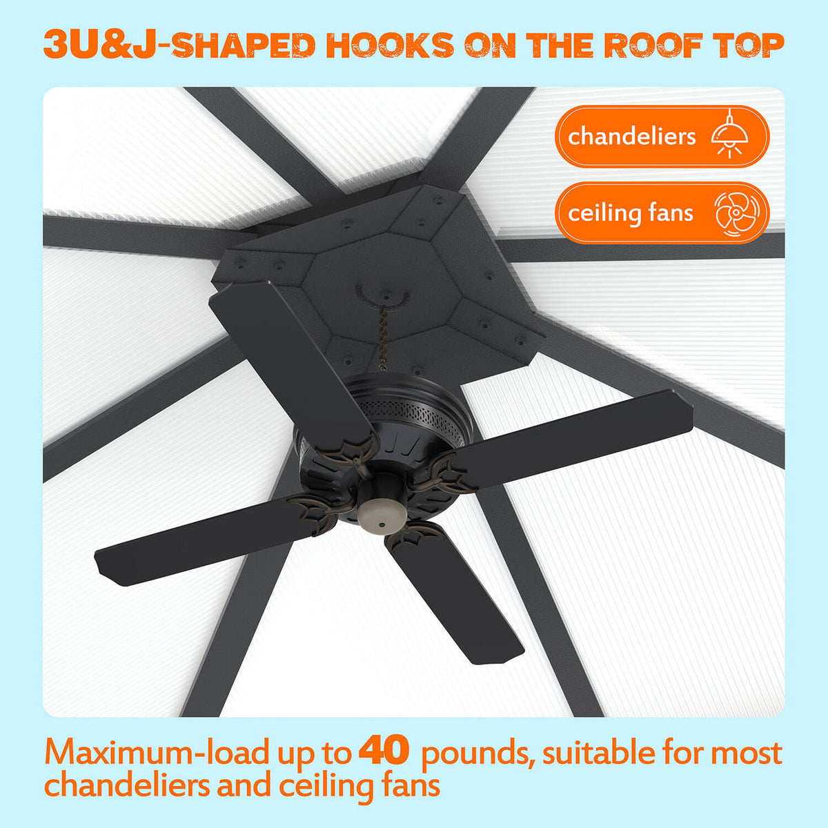 12x12 hardtop gazebo with transparent roof