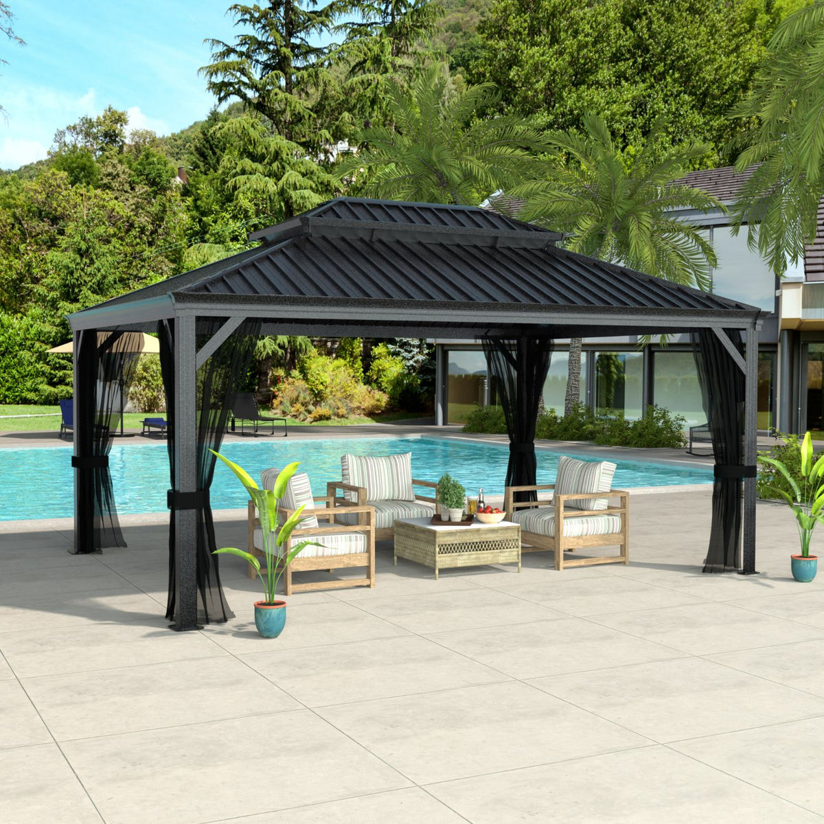 Aluminum Outdoor Gazebo for Backyard Patio